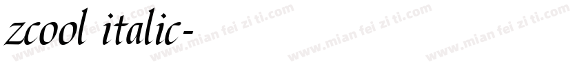 zcool italic字体转换